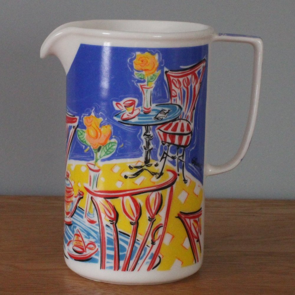 Vintage Chaleur Painted Art Pitcher